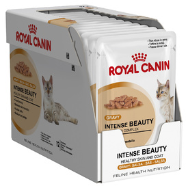 Royal Canin Intense Beauty Moist Adult Cat Food in Gravy x 12 Pouches