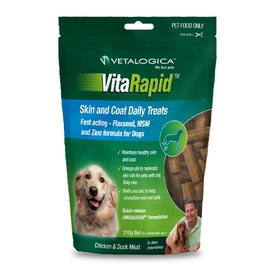 Vetalogica VitaRapid Grain Free Skin & Coat Care Treats for Dogs 210gm