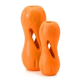 West Paw Qwizl Treat Dispenser for Tough Dogs - Small - Orange