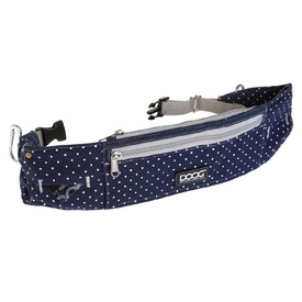 DOOG Hands-Free Dog Walkie Belt - Stella - Navy with White Spots