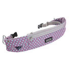 DOOG Hands-Free Dog Walkie Belt - Luna - Pink with Droplets