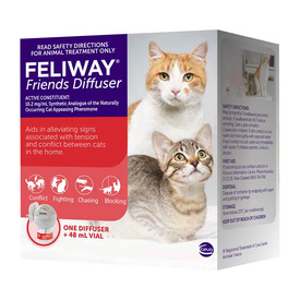 Feliway Friends Calming Pheromone for Multi-Cat Homes - Diffuser Kit with 48ml Bottle