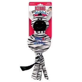 3 x KONG Wubba No Stuff Squeaker Dog Toy - Large Zebra