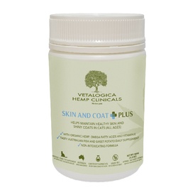 Vetalogica Hemp Clinicals Skin And Coat Plus Cat Supplement 100g