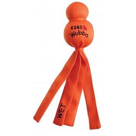 3 x KONG Wet Water Wubba Floating Tug Dog Toy - Large - Assorted Colours