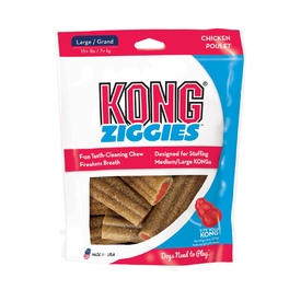 KONG Stuff'N Ziggies Chicken Flavoured Dog Treats - Made in USA - Large - 4 Packs