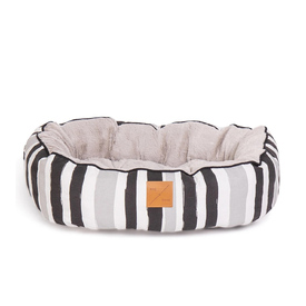 Mog & Bone 4 Seasons Reversible Dog Bed - Pebble Black Brush Stroke