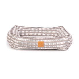 Mog & Bone Bolster Dog Bed - Latte Mosaic