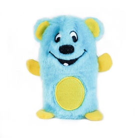 Zippy Paws Stuffing-Free Squeakie Buddies Plush Dog Toy - Bear