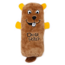 Zippy Paws Stuffing-Free Squeakie Buddies Plush Dog Toy - Beaver