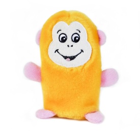 Zippy Paws Stuffing-Free Squeakie Buddies Plush Dog Toy - Monkey