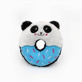Zippy Paws Donutz Buddies Plush Squeaker Dog Toy - Panda 