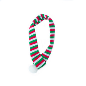 ZippyPaws Striped Christmas Scarf for your Dog - Small