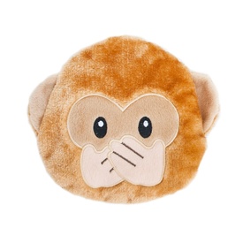 Zippy Paws Squeakie Emojiz Dog Toy - Speak No Evil Monkey