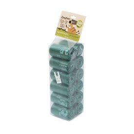 Zippy Paws Poop Bag Rolls - Green 180 Bags with Handles