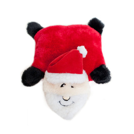 Zippy Paws Christmas Holiday Squeakie Pad Dog Toy - Santa