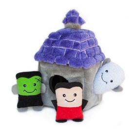 Zippy Paws Halloween Burrow Interactive Dog Toy - Haunted Castle