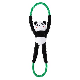 Zippy Paws RopeTugz Squeaker Dog Toy with Rope - Panda
