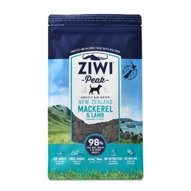 Ziwi Peak Air Dried Grain Free Dog Food 454g Pouch - Mackerel & Lamb