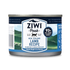 Ziwi Peak Moist Grain Free Cat Food - Free Range New Zealand Lamb -185g x 12 Cans