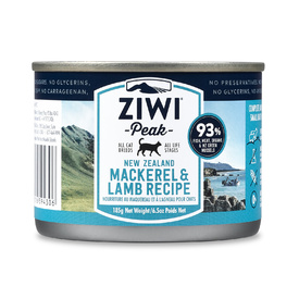 Ziwi Peak Moist Cat Food - Mackerel & Lamb - 185g x 12 Cans