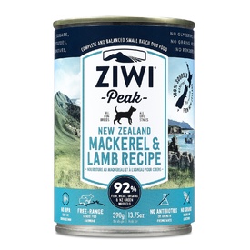 Ziwi Peak Moist Grain Free Dog Food - Mackerel & Lamb - 390g x 12 Cans