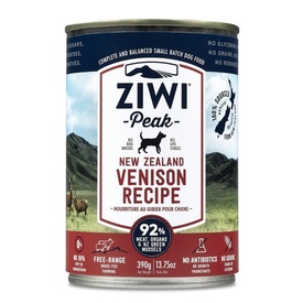 Ziwi Peak Moist Grain Free Dog Food - Venison 390g x 12 Cans