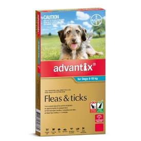 Advantix Flea & Tick Control for Dogs 4-10kg - 6 + BONUS 3 Pack