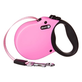 Alcott Flexi-ble Adventure Retractable Tape Dog Leash - Pink