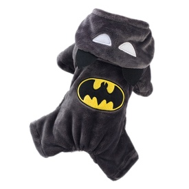 "Batman" Dog & Cat Costume Halloween Party Soft Plush Onesie