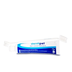 Dentipet Toothpaste & Brush Kit for your Cat or Dog - Beef or Chicken Flavour