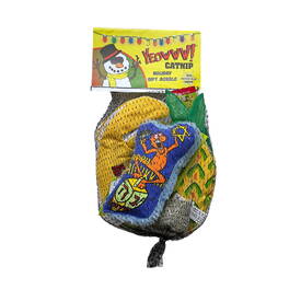 Yeowww Hanukkah Dreidel Kringle Holiday Gift Bundle with 3 Catnip Cat Toys + Bonus Catnip