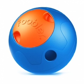 The Foobler Mini Timed Interactive Dog Treat Dispenser - Blue