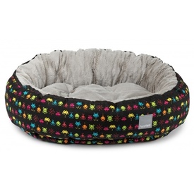 Fuzzyard Plush Round Reversible Dog Bed - Space Raiders