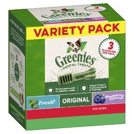 Greenies Dental Dog Treats - 3-Flavour Variety Pack - 3 x 340g
