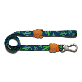 Zee Dog Leash with Power Hook - Guacamole Green & Purple Cactus