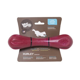 West Paw Hurley Fetch Toy for Tough Dogs - Ruby Red
