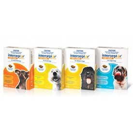 Interceptor Spectrum for Dogs Chewable Wormer 6 Pack - All Sizes Available