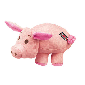 KONG Phatz Textured Squeaker Dog Toy - Pig
