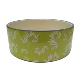 Deluxe Ceramic Pet Bowl for Food or Water - Bamboo