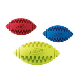 Nerf Dog Toy - Teether Football Rubber Fetch Dog Toy