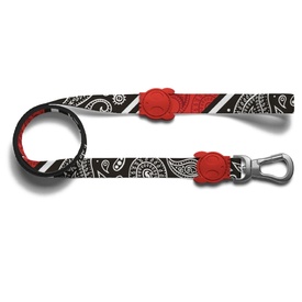 Zee Dog Leash with Power Hook - Black & White Paisley