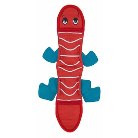 Outward Hound Fire Biterz Tough Squeaker Dog Toy - Red Lizard