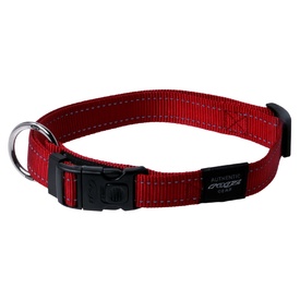Rogz Utility Side-Release Collar with Reflective Stitching - Red