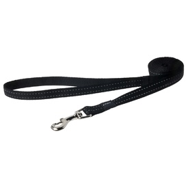 Rogz Utility Dog Leash with Reflective Stitching - Black
