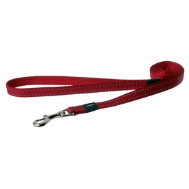 Rogz Utility Dog Leash with Reflective Stitching - Red