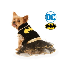 Batgirl Pet Tutu Black & Gold Dress Costume - for Cats & Dogs