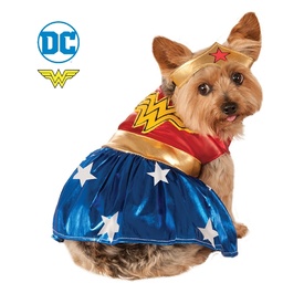 Deluxe Wonder Woman DC Dress & Head Band Pet Costume