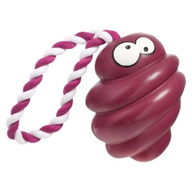 Coockoo Tornado with Rope Dog Toy Treat Dispenser - Red