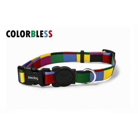 Zee Dog Adjustable Dog Collar - Colorbless Multi-coloured Squares